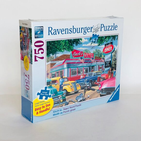 New sealed Ravensburger 750 pcs Large Format Adult Puzzle-Meet at Jack's - Picture 11 of 16